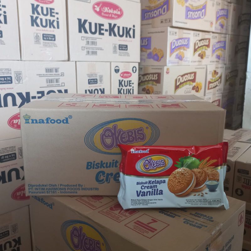 

okebis kelapa cream 137 gram 1 dus isi 28 pcs