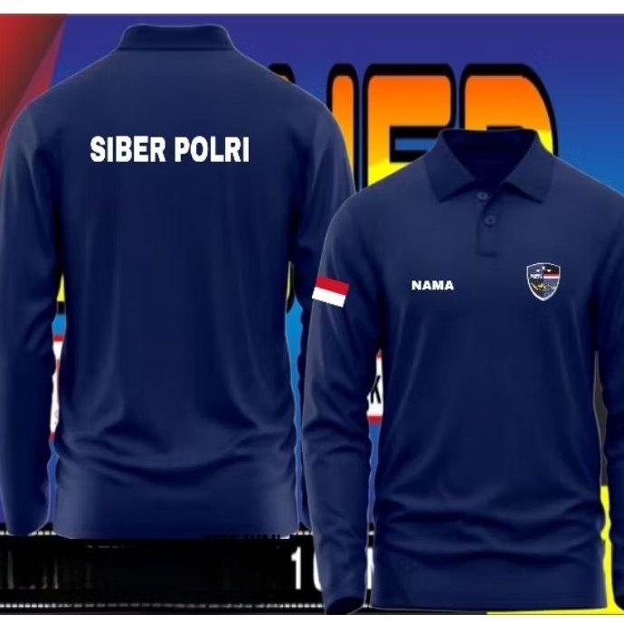 Kaos SIBER polri bordir baju kerja siber POLRI kaos kerja siber POLRI seragam siber POLRI seragam ke
