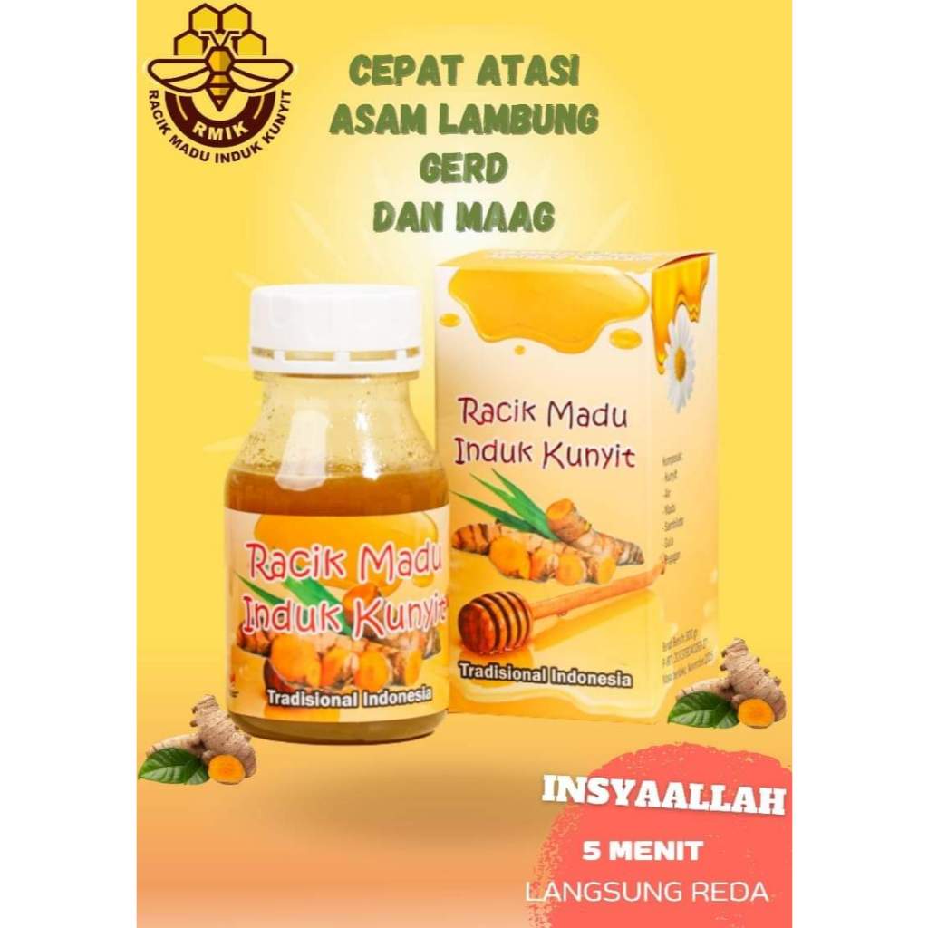 

RACIK MADU INDUK KUNYIT - Madu untuk Mengatasi Sakit Asam Lambung Maag Kronis dan Gerd 300GRAM (5 MENIT LANGSUNG REDA)