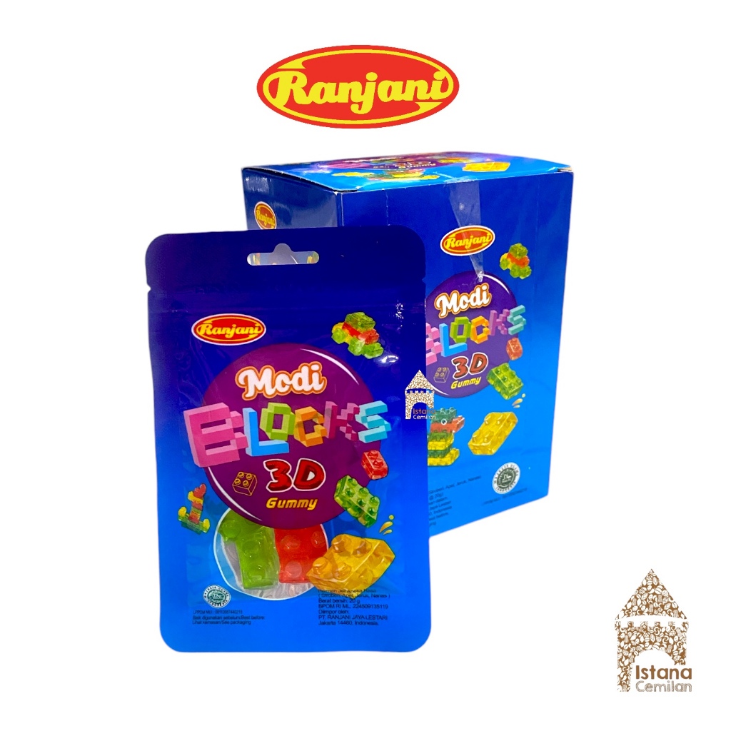 

Ranjani Modi Blocks 3D Gummy Permen Jeli PACK (isi 12 pcs)