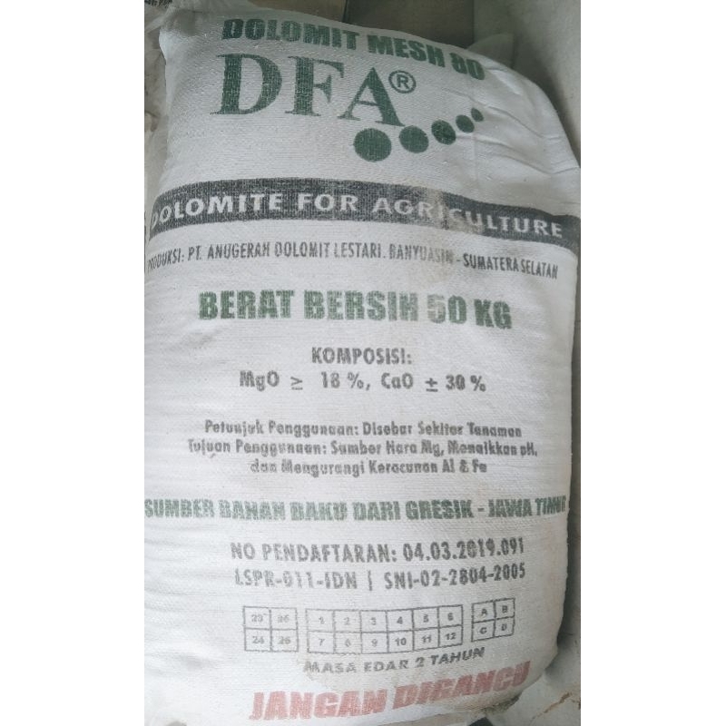 Kapur DOLOMIT MESH 80 DFA* Repack Kemasan 1 Kg