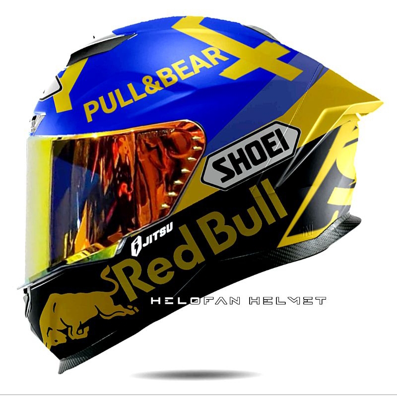 Helem Full Face Jitsu Air 1 motif Shoei  Full repaint