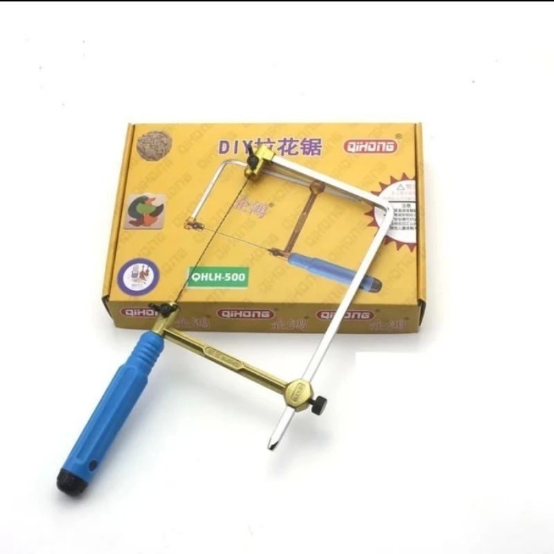 Gergaji Ukir Spiral Scroll Saw Handle Mata Gergaji Spiral Emas Perak QI HONG