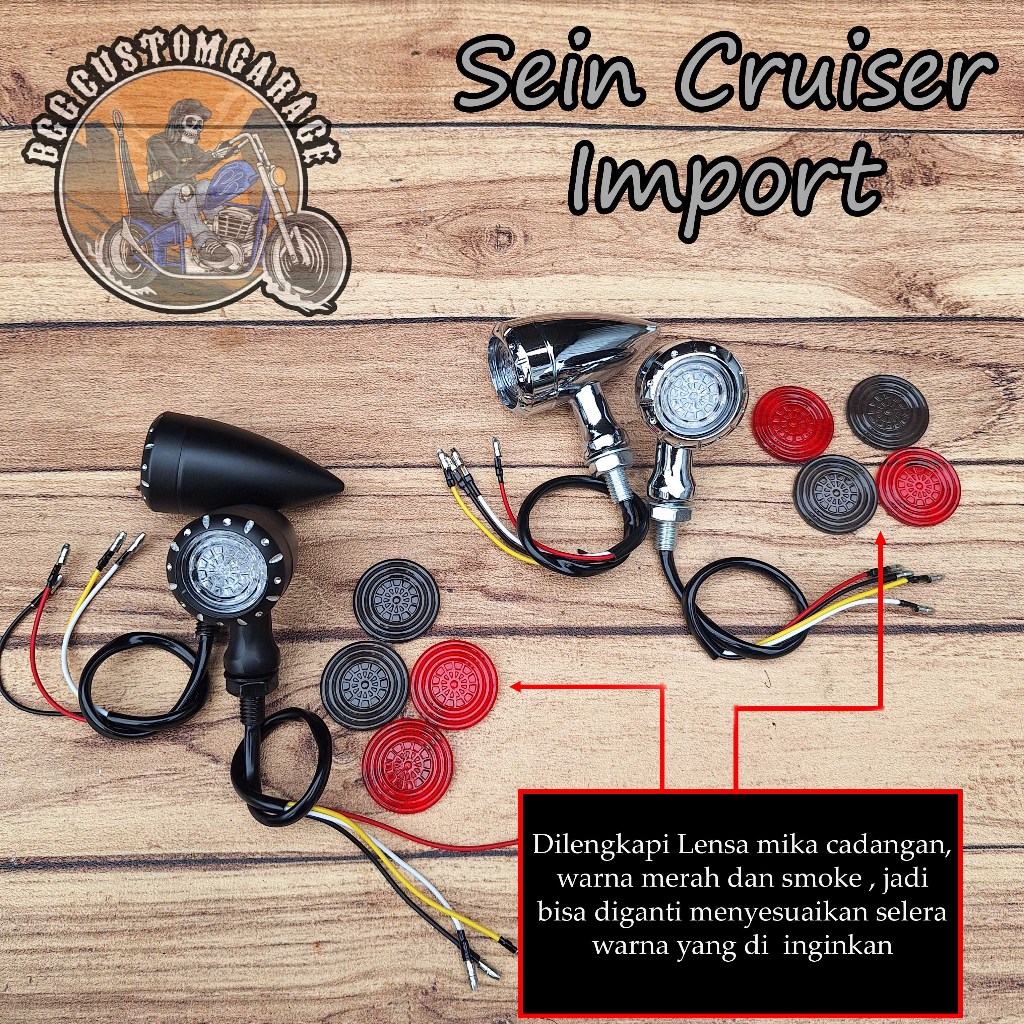 Sein CRUISER . Lampu sen LED universal . Lampu Riting Retro Harley XSR W175 BENNELI