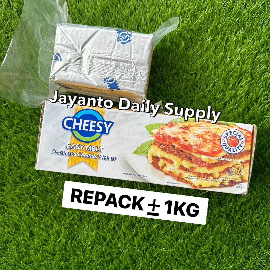 

CHEESY EASY MELT 1KG REPACK / KEJU CHEDDAR MUDAH LUMER - 100% HALAL