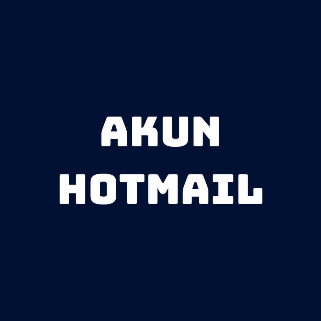 Akun Hotmail (Bergaransi)