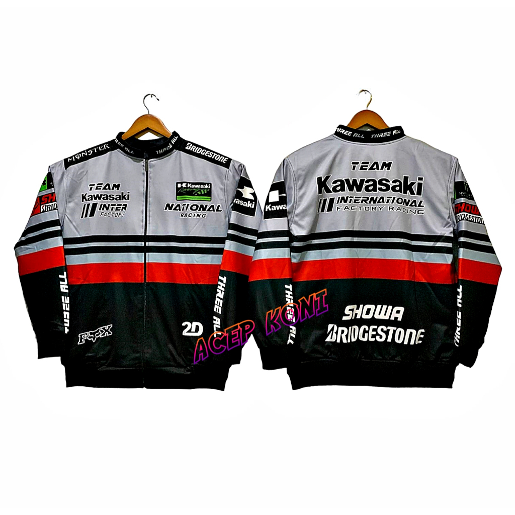 JAKET KAWASAKI NASCAR VINTAGE RACING TEAM KAWASAKI JAKET MOTOR VIBES XTC