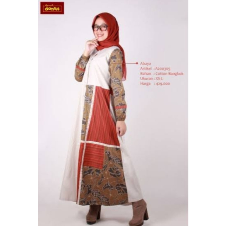 DANNIS COLLECTION OFFICIAL ABAYA SALE BATIK DANNIS DEWASA ABAYA 200311 DAN ABAYA 200305
