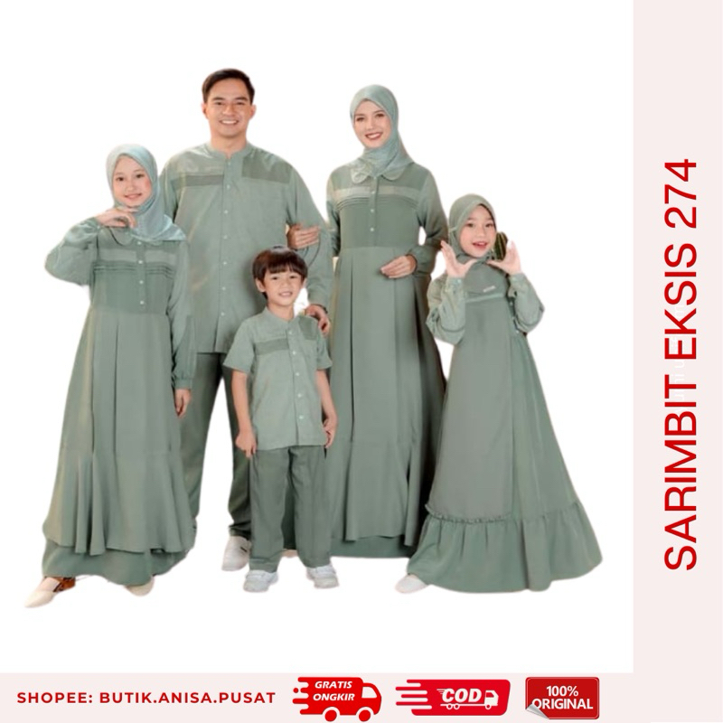 SEPLY SARIMBIT EKSIS 274 ACCARDIAN GREEN Sarimbit Keluarga 2025 Gamis Meyra 369 Koko Kaseo 240 Gamis