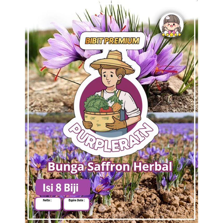 Bibit Premium Bunga Saffron Herbal |Benih Bunga Saffron Herbal |Bunga Pacar|Bunga Sapron