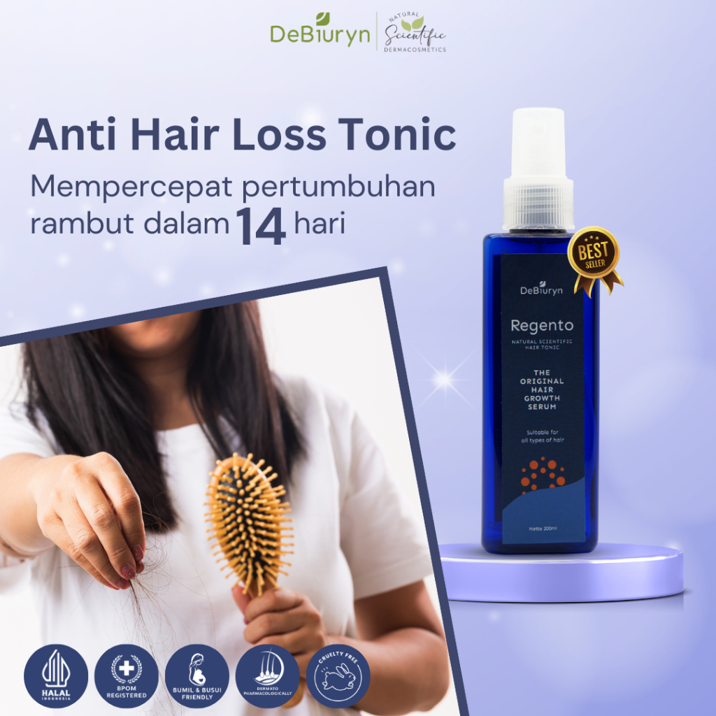 DeBiuryn Regento Hair Tonic Penumbuh Rambut Rontok Ginseng 200ml