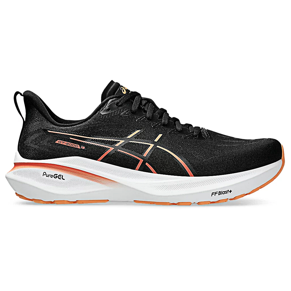 ASICS GT 2000 13 Men Sepatu Lari Running Jogging - Black/Faded Orange