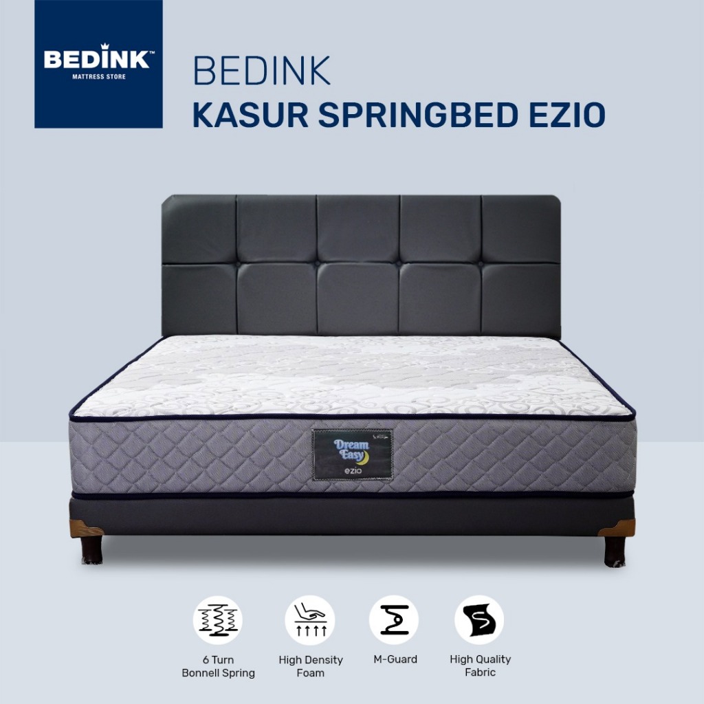 BEDINK Kasur Springbed Ezio Uk 200x200 - Bedset