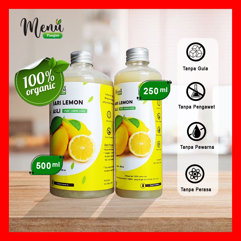 

SARI LEMON Murni Asli 100% / Air Lemon / Pure Lemon Juice MenuPangan