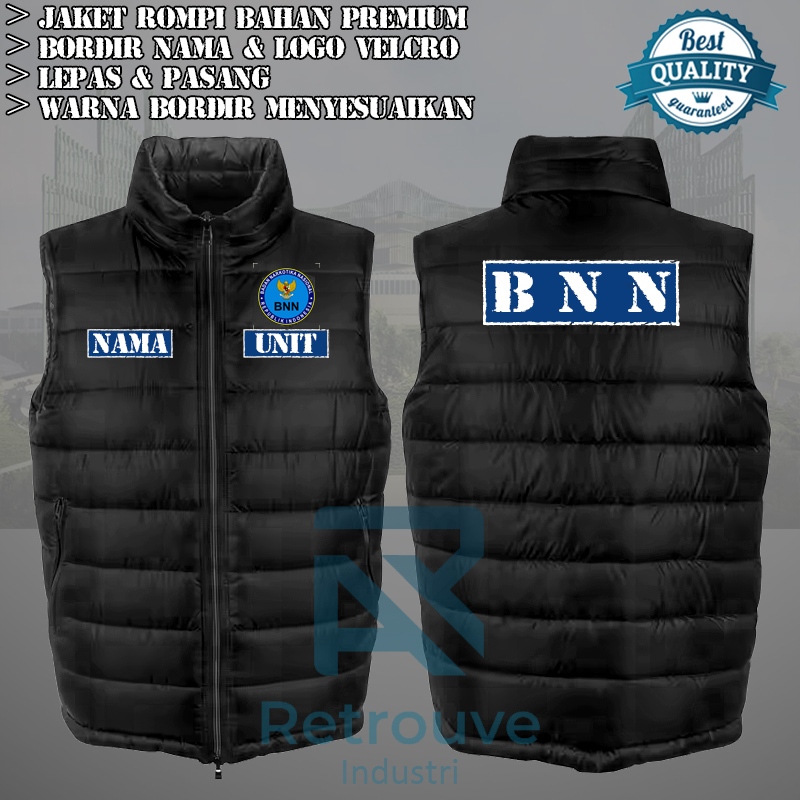 (Premium) Jaket Rompi BNN Polri / Vest Tactical / Vest Outdoor / Jaket Rompi Gelembung Pria