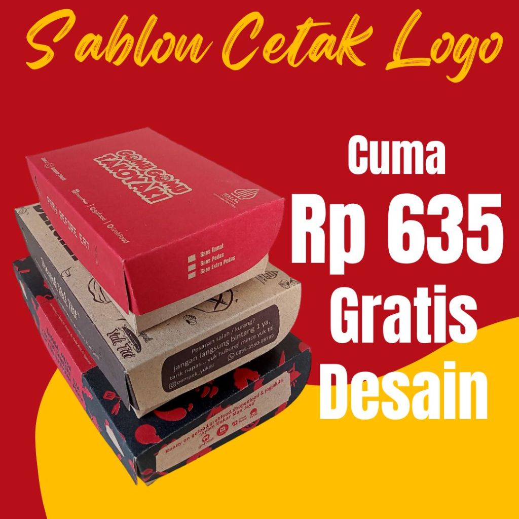 SABLON CETAK LOGO CUSTOM PAPER LUNCH BOX KEMASAN AYAM GEPREK FRIED CHICKEN LUNCH BOX PAPER KRAFT  UK
