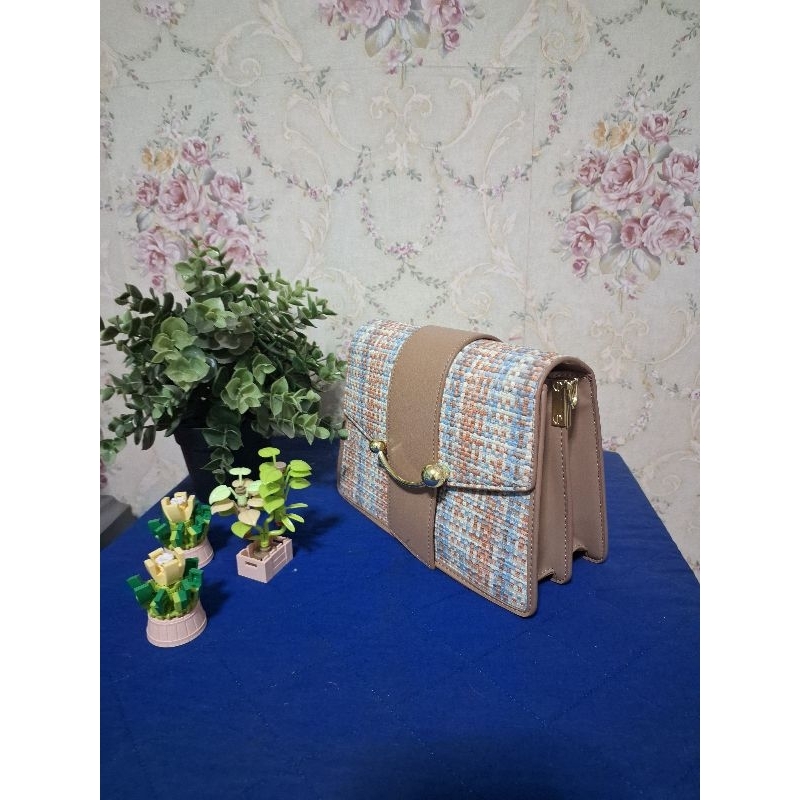 mincol koge debora bags tas slempang wanita warna Apricot