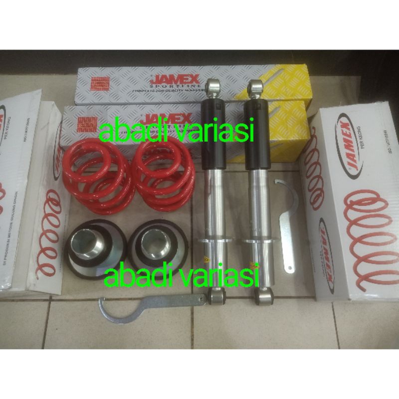 PAKET SHOCK+PER KEONG COIL OVER ADJUSTABLE BELAKANG JAMEX RUSH/TERIOS 2008-2017
