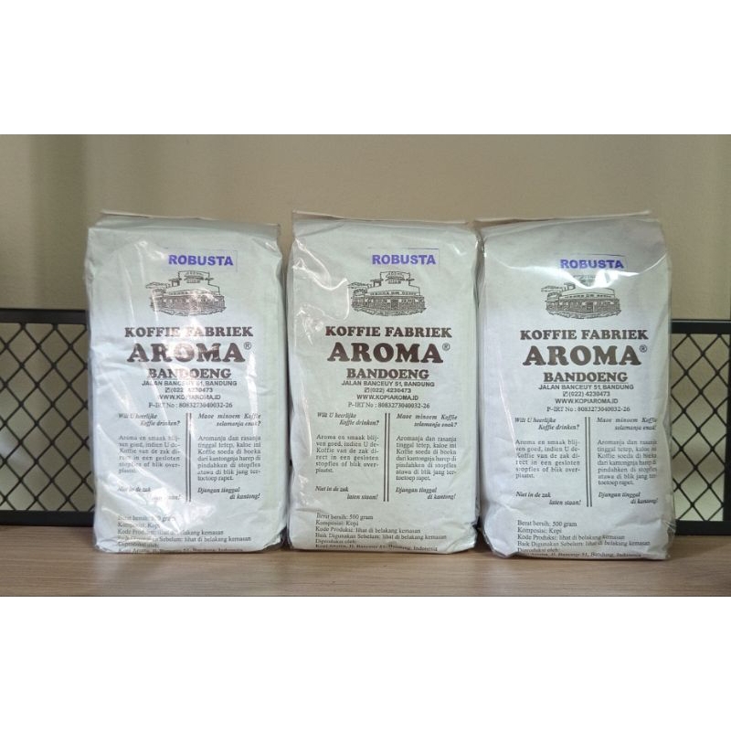 

Kopi Aroma Banceuy Varian Robusta 500 gram