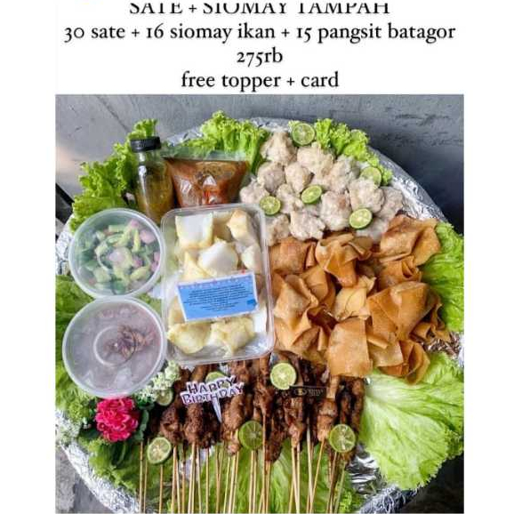 

Sate mix Siomay Batagor Tampah - Free Topper dan Gift Card - Ready Setiap Hari