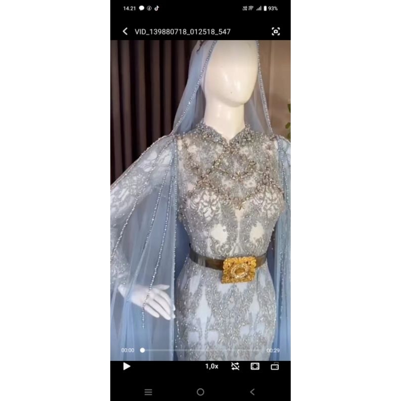 Preloved Blue Ice slim dress