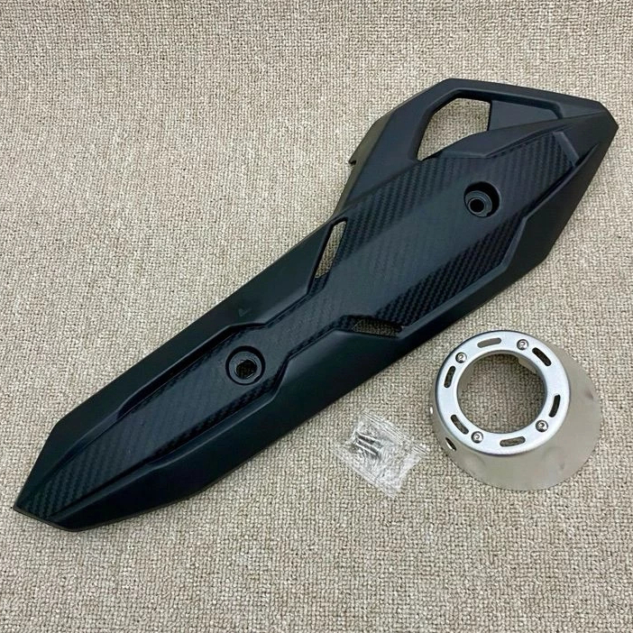 PAKET TAMENG KNALPOT VARIO / COVER KNALPOT VARIO PLUS CORONG END MUFFLER VARIO CHROME BAHAN CNC DLL