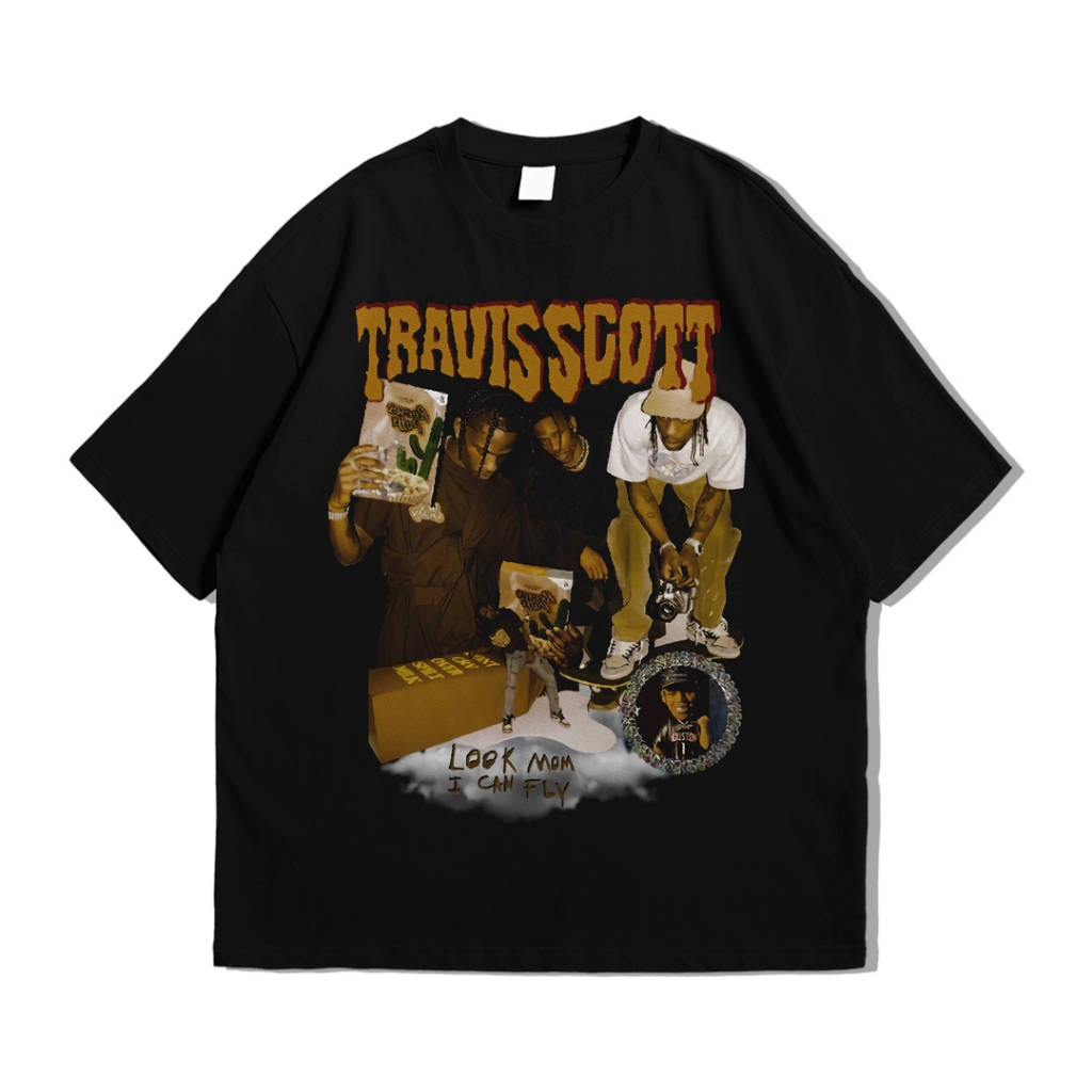 Kaos Tshirt Oversize Travis Scott Vintage Bootleg 90's