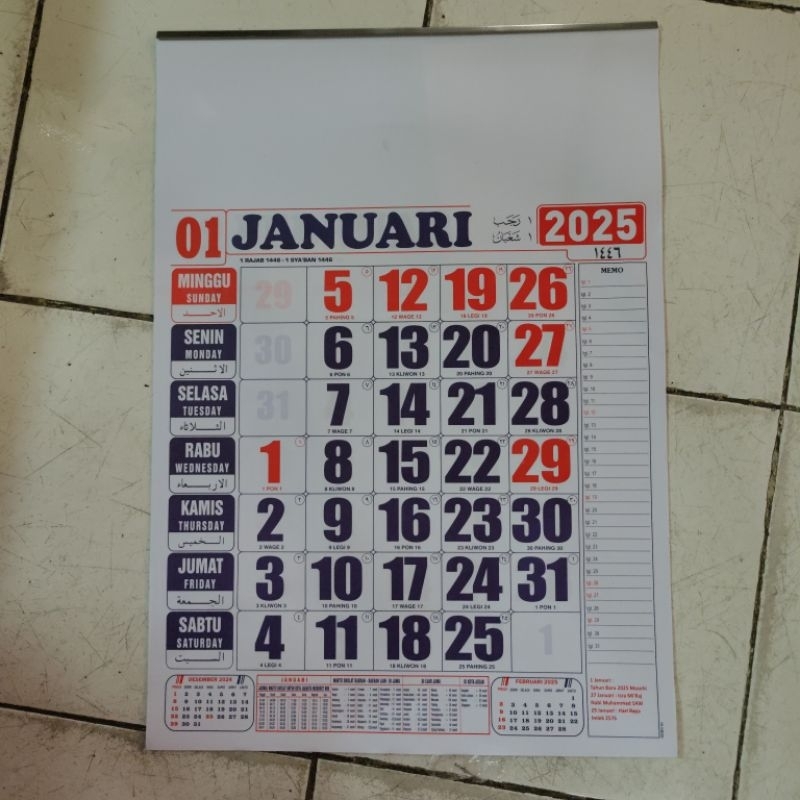 

Kalender Bulanan Putih Kalender Kerja Almanak Murah 2025