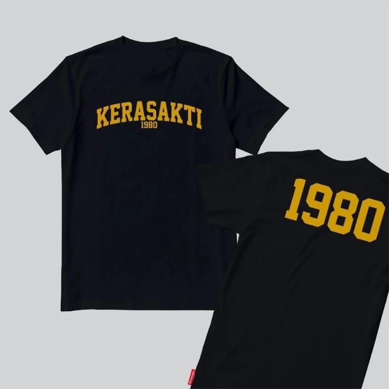 KAOS DISTRO KERASAKTI 1980 SABLON GOLD