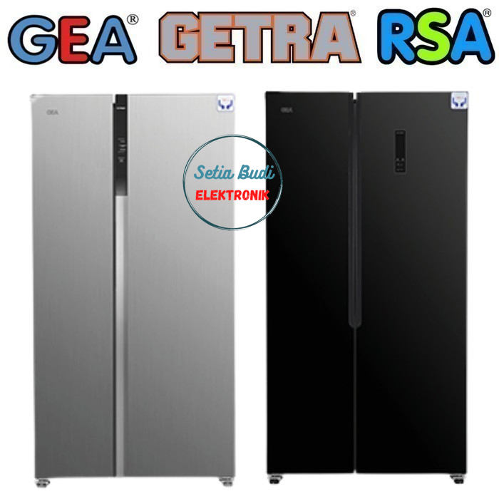 KULKAS 2 PINTU SIDE BY SIDE GEA G2D-563 / 563 LITER INOX INVERTER (MEDAN)