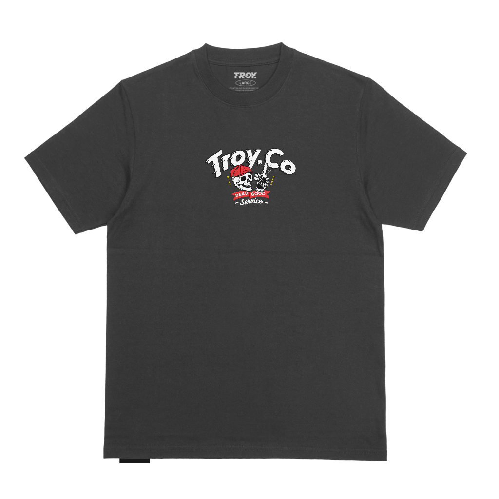 Troy Company T-shirt Dark Grey Dead Good - Kaos Lengan Pendek Kaos Abu Gelap MTD 2733