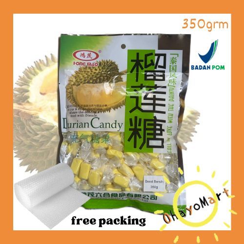 

Hong Mao Durian / Durian Candy / Permen Durian / Permen Lunak 350grm