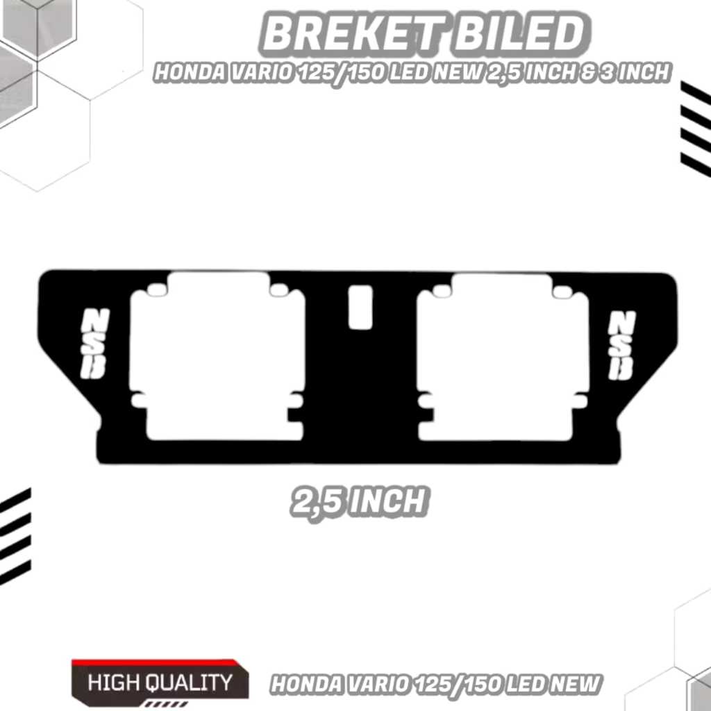 BRACKET DUDUKAN LAMPU BILED BREKET LAMPU BILED 2.5 INCH PNP VARIO 150 VARIO 125 LED NEW