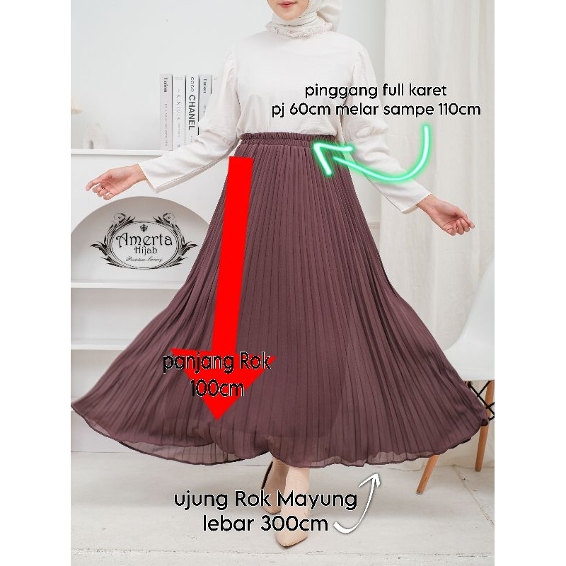 HOT ROK PLISKET CERUTY BABYDOLL PREMIUM HEAVY SIFON EXLUSIVE / PLEATED SKIRT CERUTI