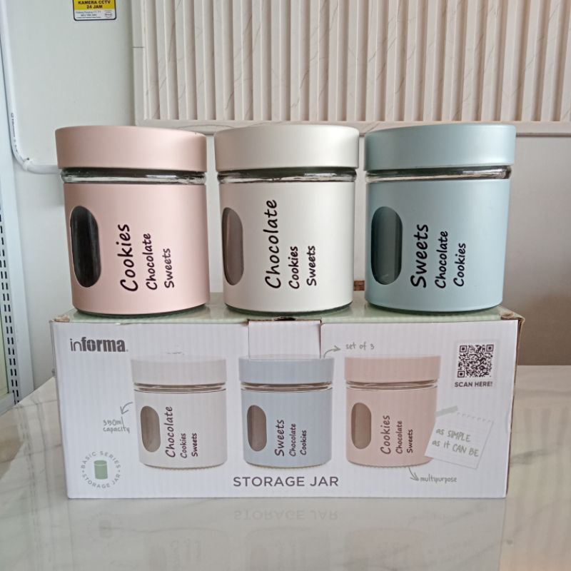 Informa Storage Jar, Toples Kaca Aesthetic