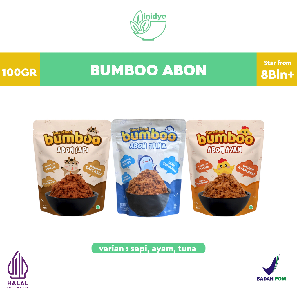 

BUMBOO Abon Mpasi 100GR - Abon Sapi dan Abon Ayam | Abon Bayi Non Msg Bebas Gula Garam