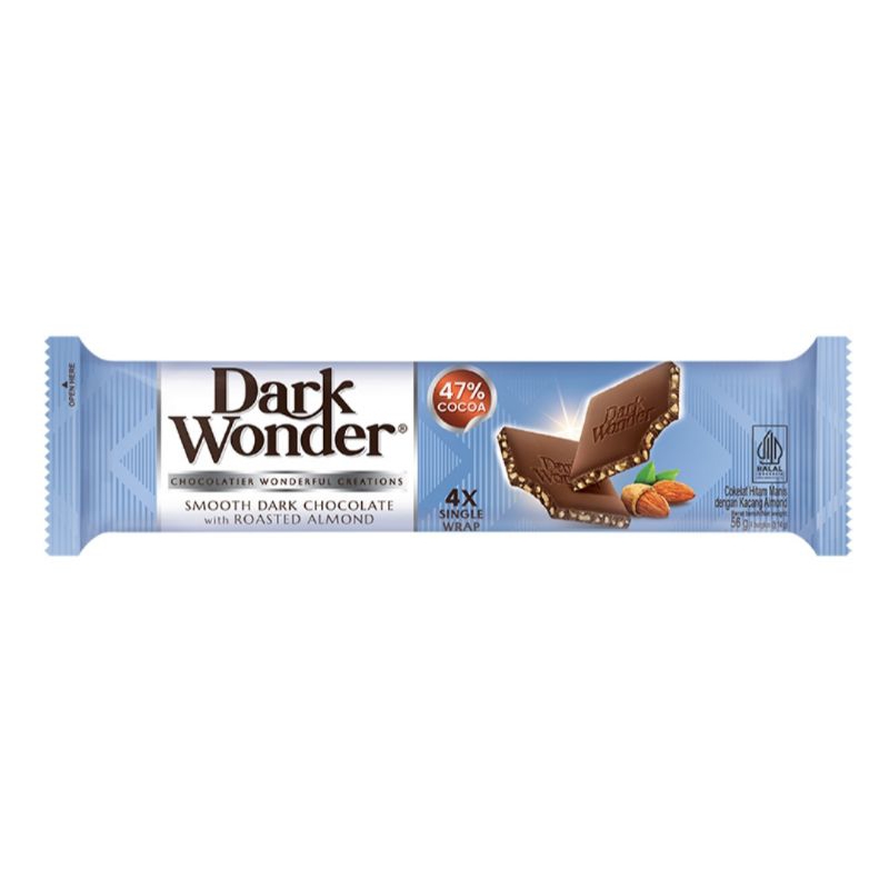 

Dark Wonder Smooth Cokelat Hitam Almond Panggang 4x14g