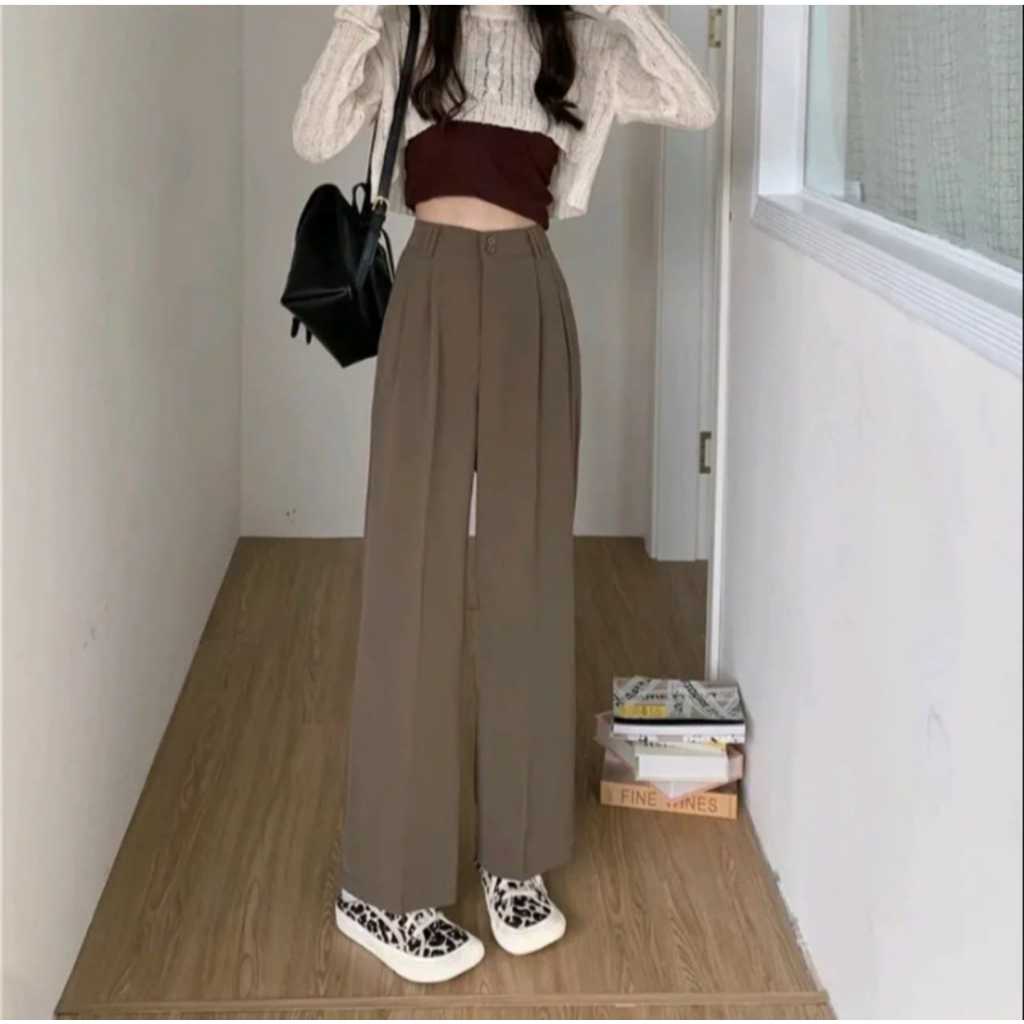 CELANA KULOT ANTI KUSUT - LOOSE PANTS TROUSER- CELANA KERJA