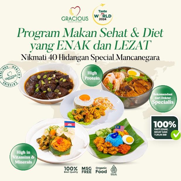 

Gracious Healthy Catering - Katering Program Diet Lunch+Dinner(10 day)