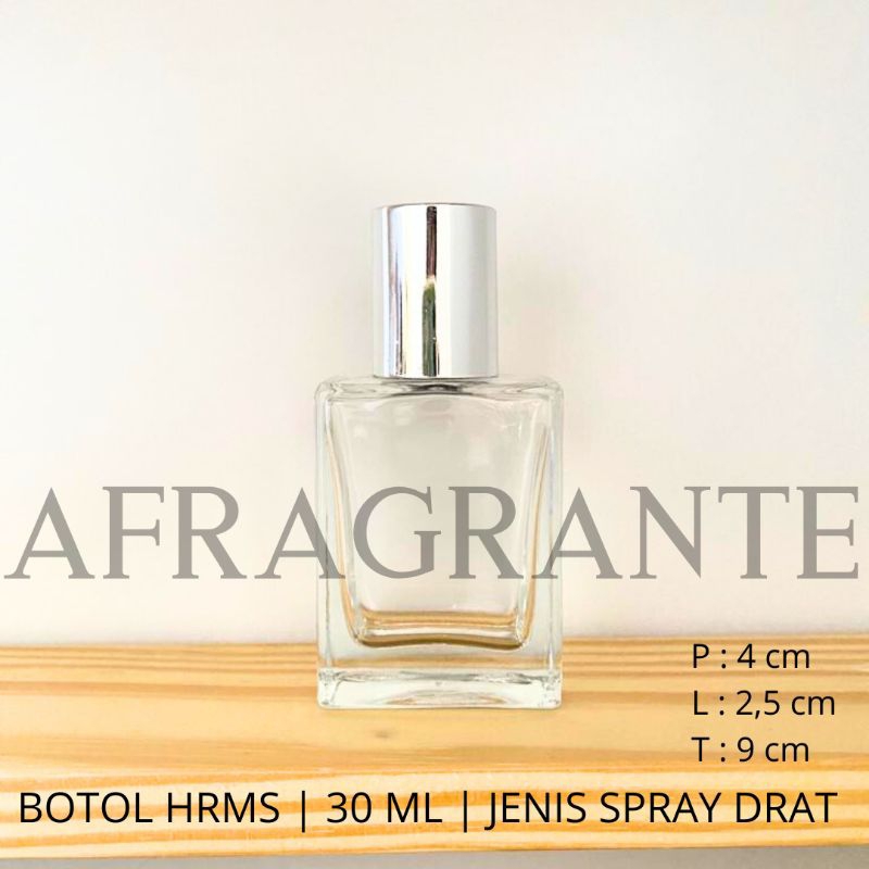 botol parfum hrms. silver drat 30 ml- botol parfum isi ulang 30 ml- botol parfum kosong 30 ml- botol