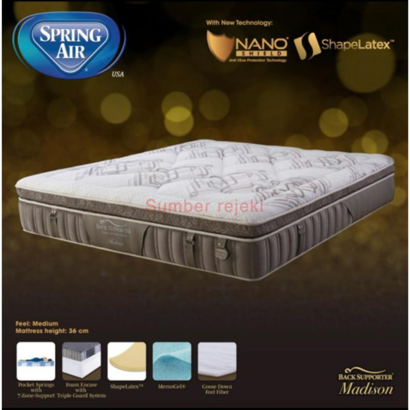spring air madison 120 x 200 matras springbed 120 kasur spring bed 120x200 matrass only