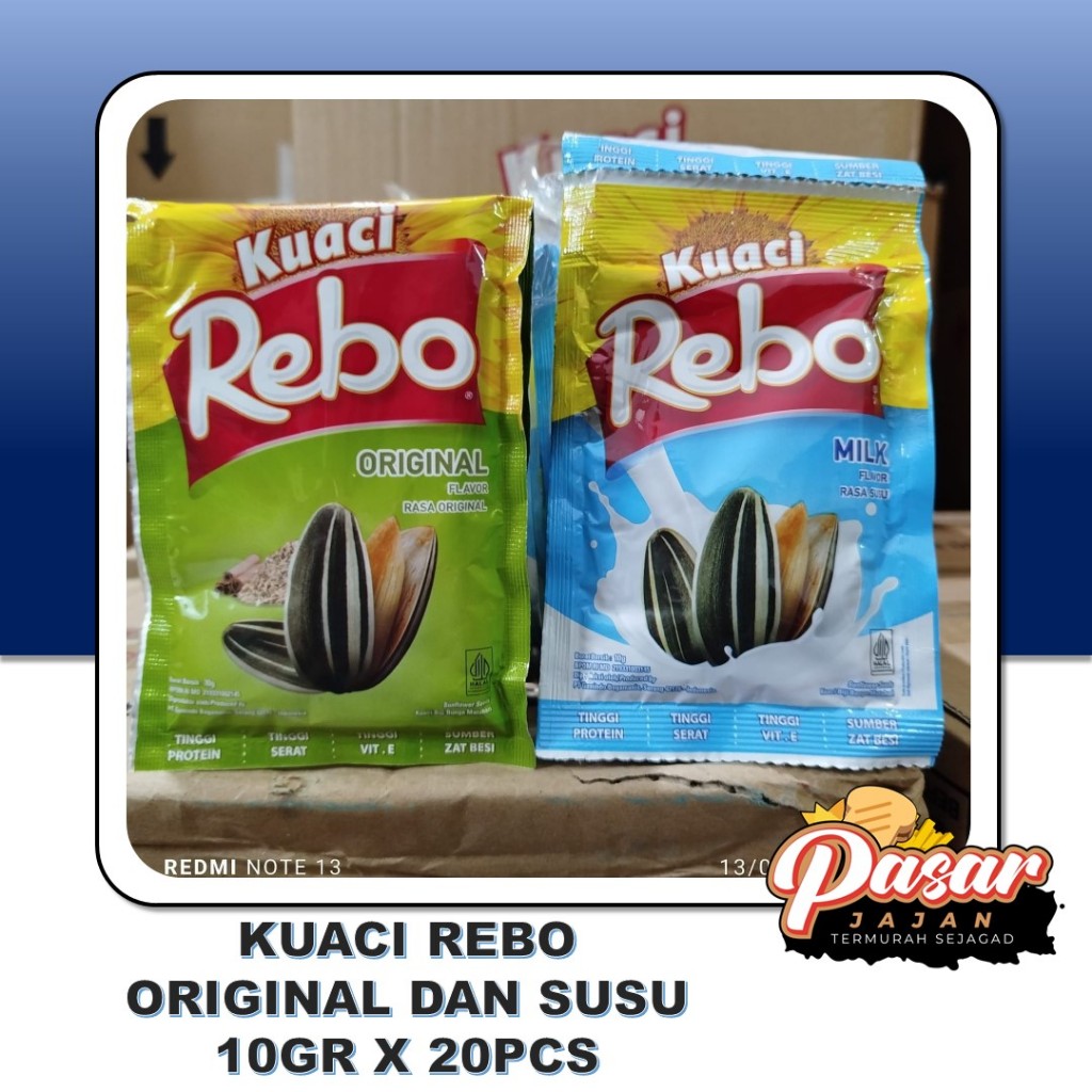 

Kuaci Rebo 10gr Aneka Rasa 20pcs x 10gr