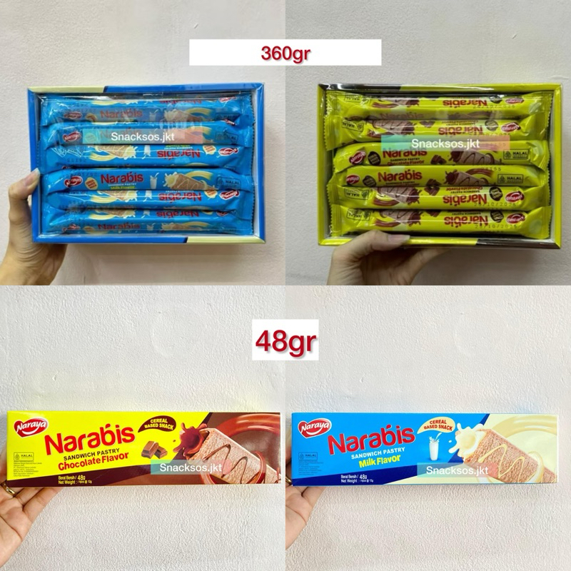 

NARABIS SANDWICH PASTRY CHOCOLATE / MILK CEREAL SNACK