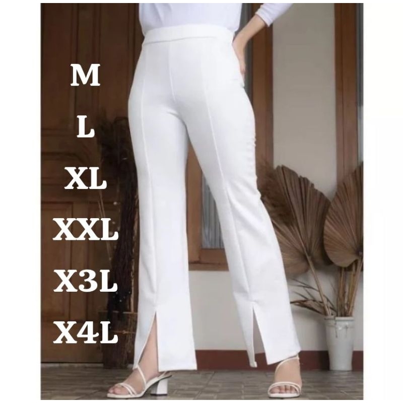 Celana Wanita Cutbray Premium Panjang  Pants Highwaist Belah Bawah Kekinian- Celana Cutbray pants Sc