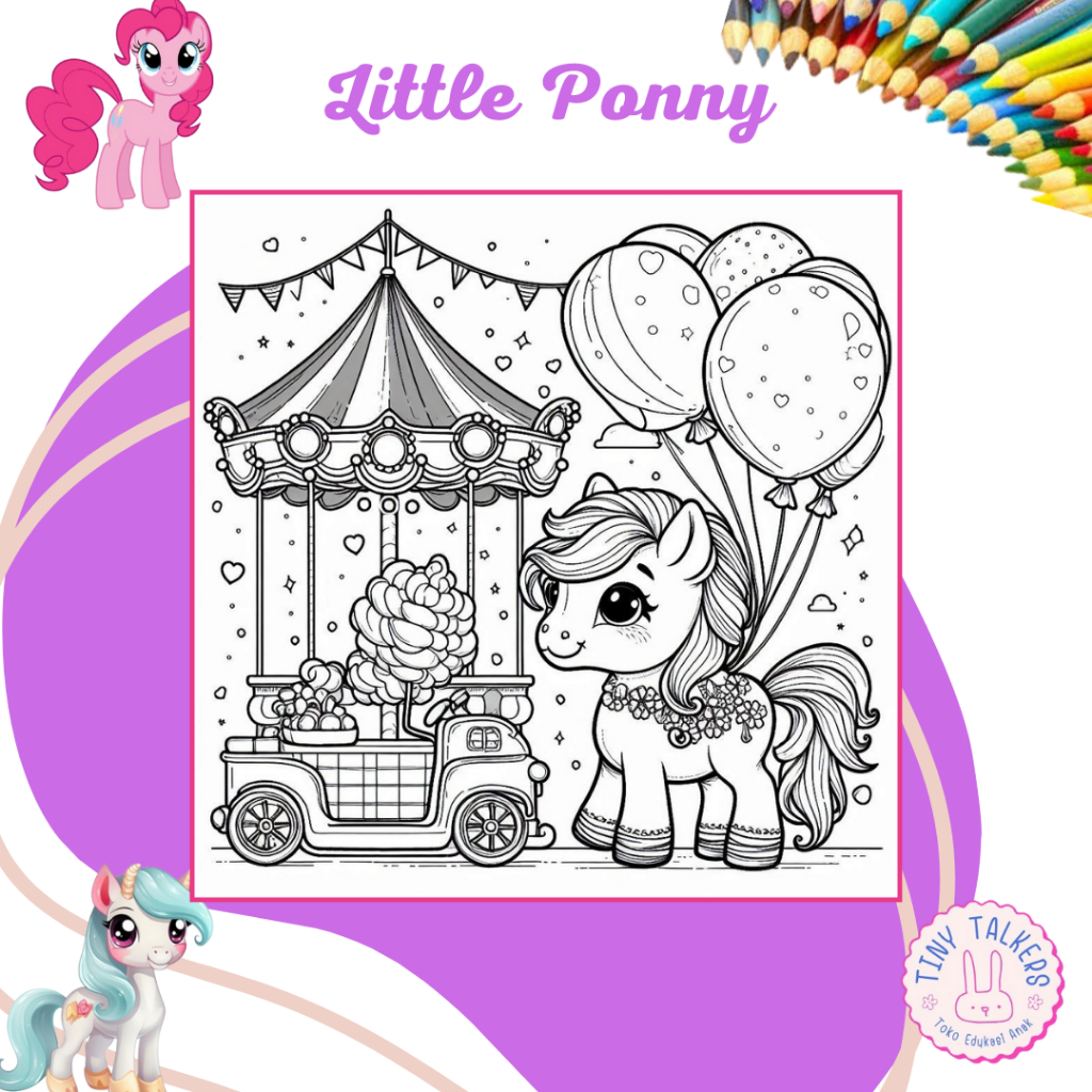 

KERTAS MEWARNAI / COLORING PAGE / KERTAS GAMBAR / LITTLE PONY / KERTAS MEWARNAI ANAK TK - SD / A4
