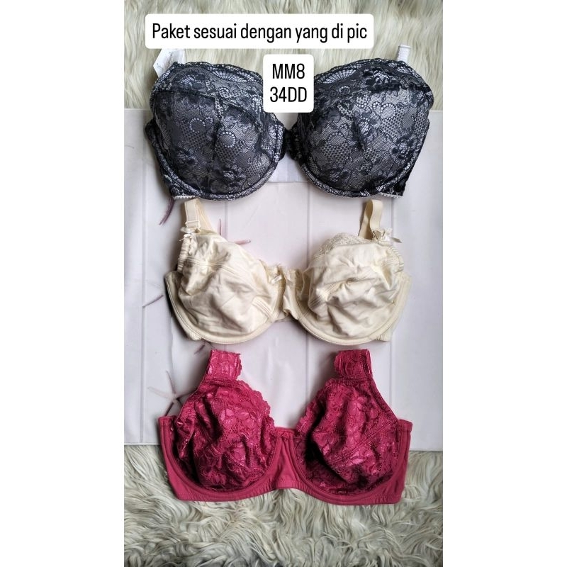 Delaqueen | PROMO PAKET BRA ISI 3 SIZE 34DD/E