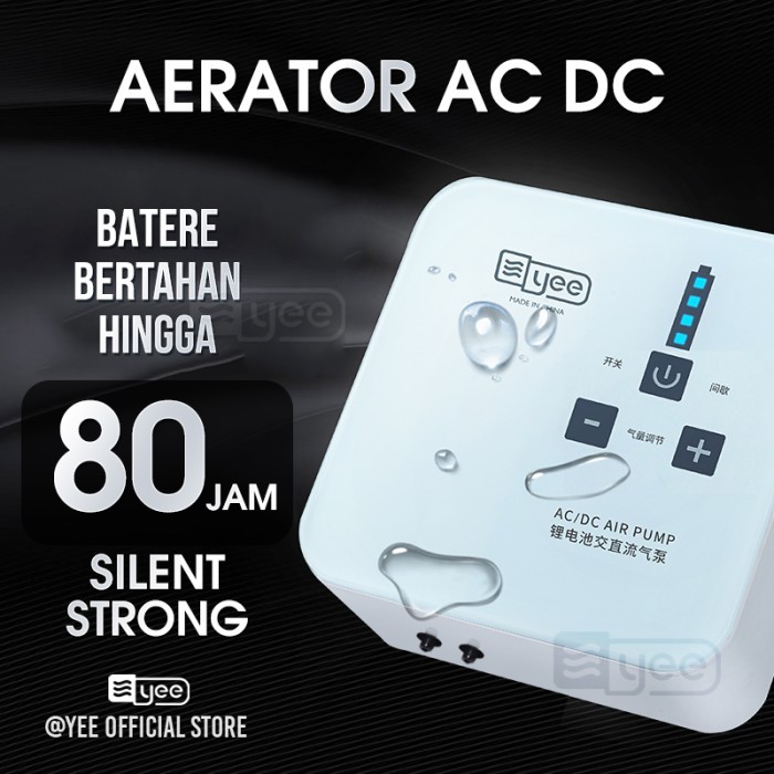 Yee - Aerator AC DC / Silent Aerator AC DC / Aerator 1 Lubang 2 Lubang / Chargeable Aerator / Air Pu