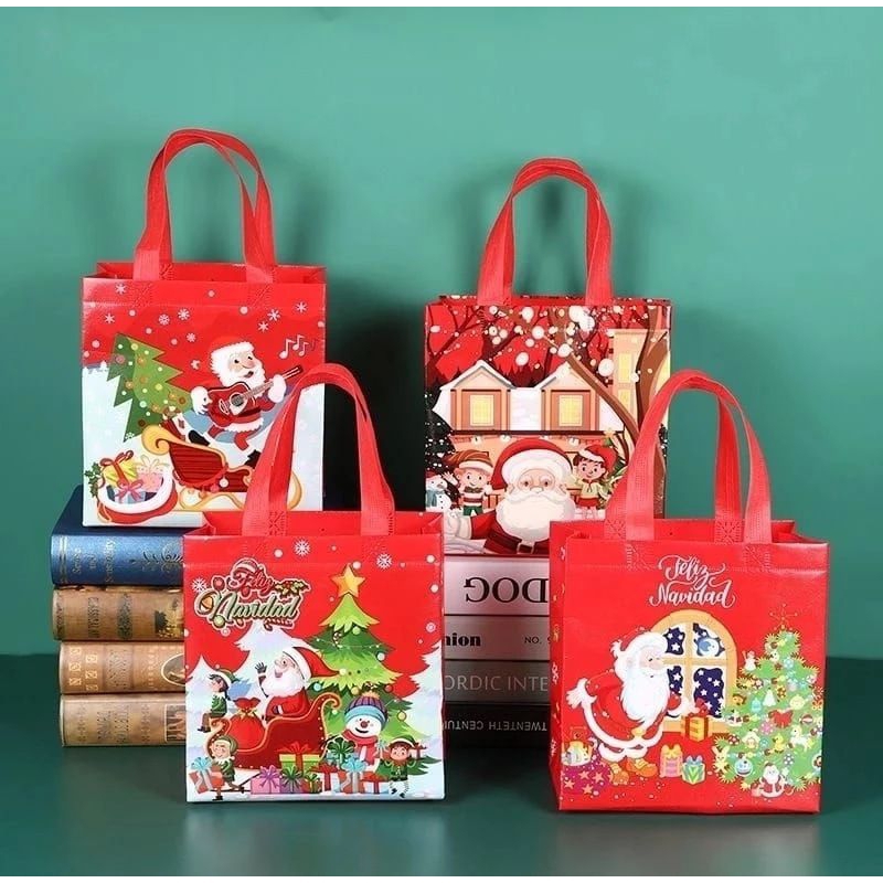 

Goodie Bag Natal Glossy Small Full Motif 4 Sisi Import