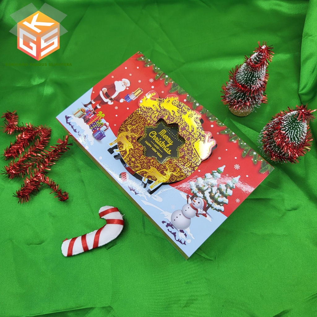 

10pcs Box Christmas [FREE HANG TAG] | Ukuran 3 Toples Persegi Panjang 350gr | Box Natal | Dus Natal | Dus Christmas | Box Hampers Natal | Kotak Natal | Kardus Natal