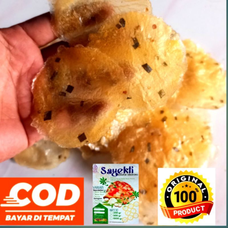 

SAMILER .kerupuk singkong,sermier,opak telo (MENTAH) 250gr-1000gr_BULAT SEDANG